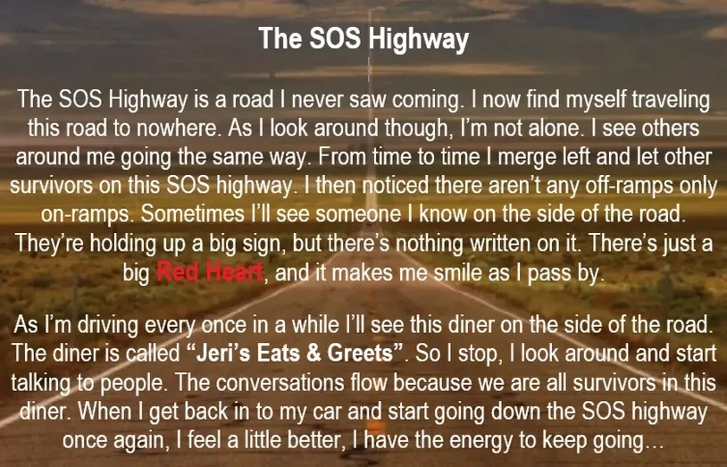 The SOS Highway — Ed's reflection on the road survivors travel together